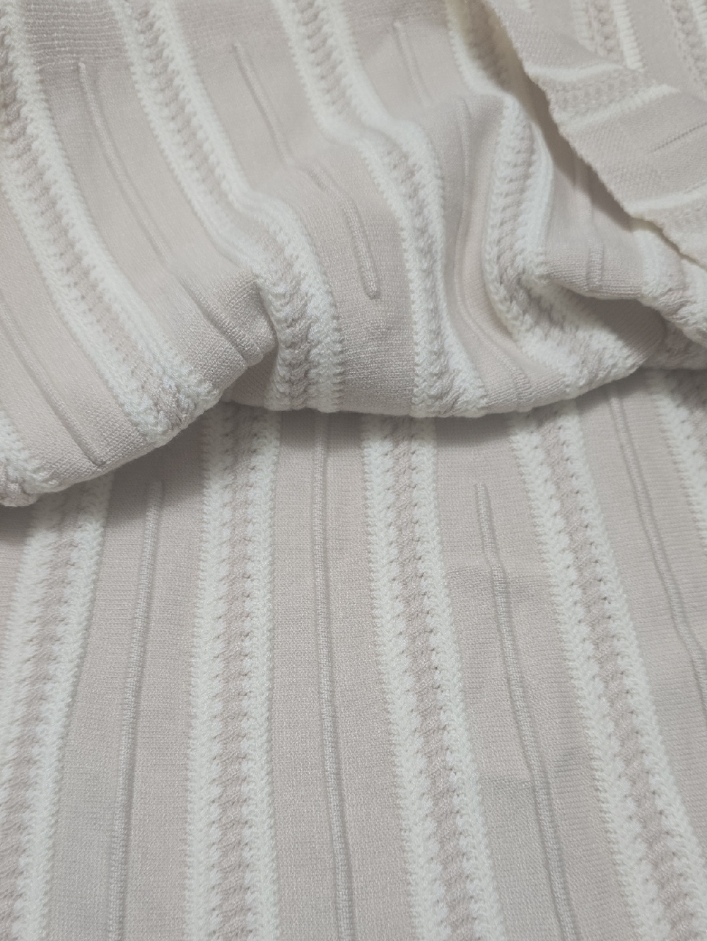 Lands' End Cream Textured Midi Dress - Picture 14 of 15